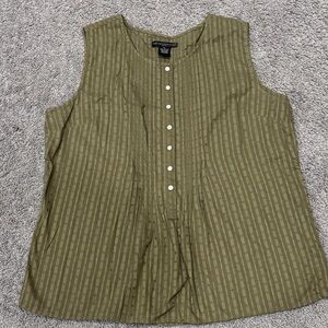 Preswick & Moore Olive Sleeveless Blouse